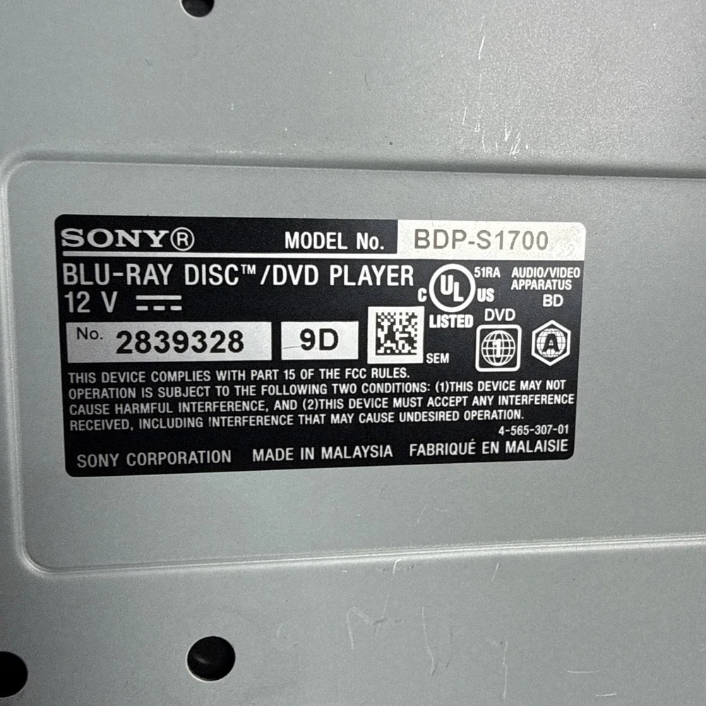 Sony bdp s1700